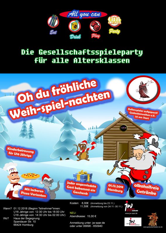 6. AYC Spieleparty – Oh du fröhliche Weih-spiel-nachten